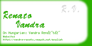 renato vandra business card